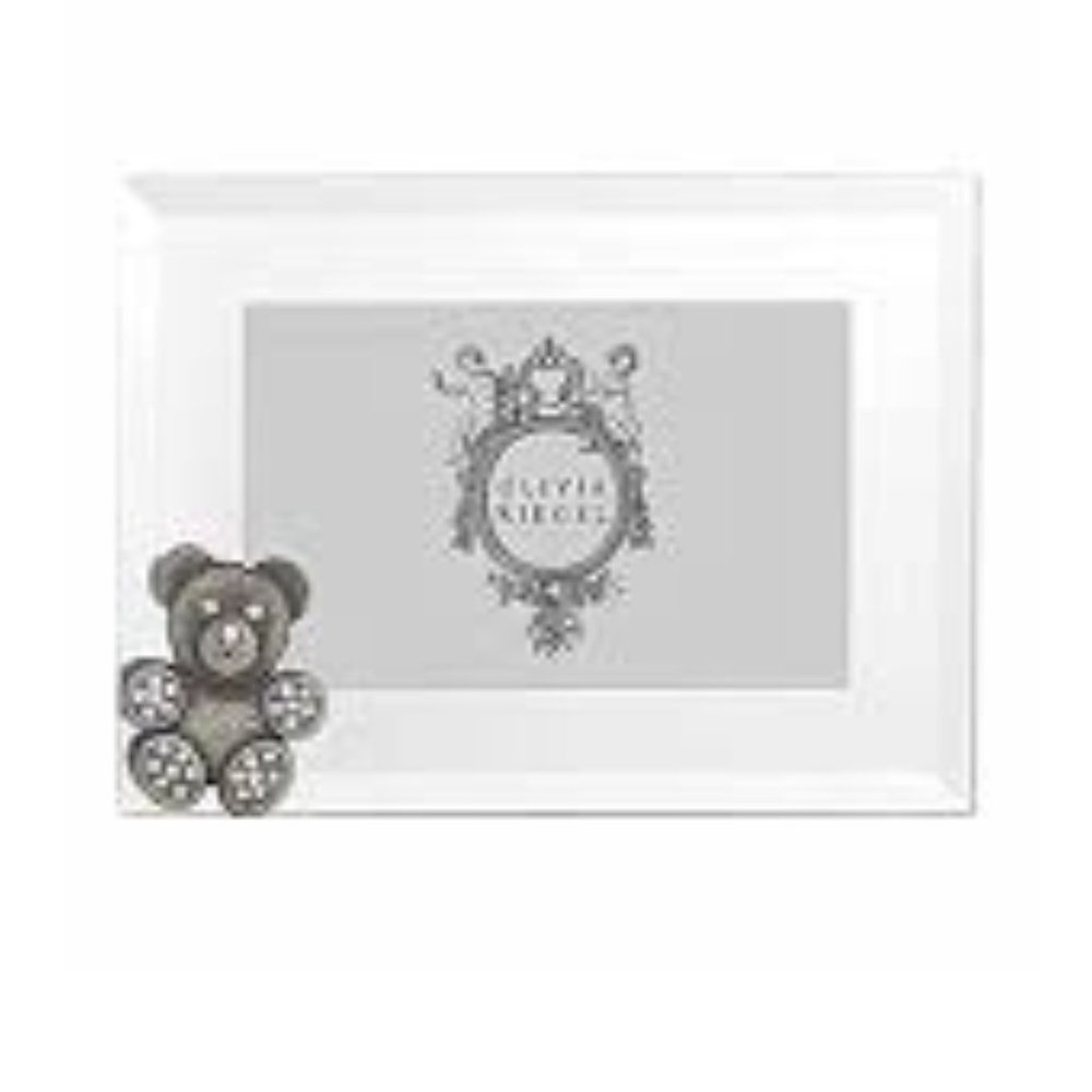 New In Box Olivia Riegel Silver Teddybear frame 4X6